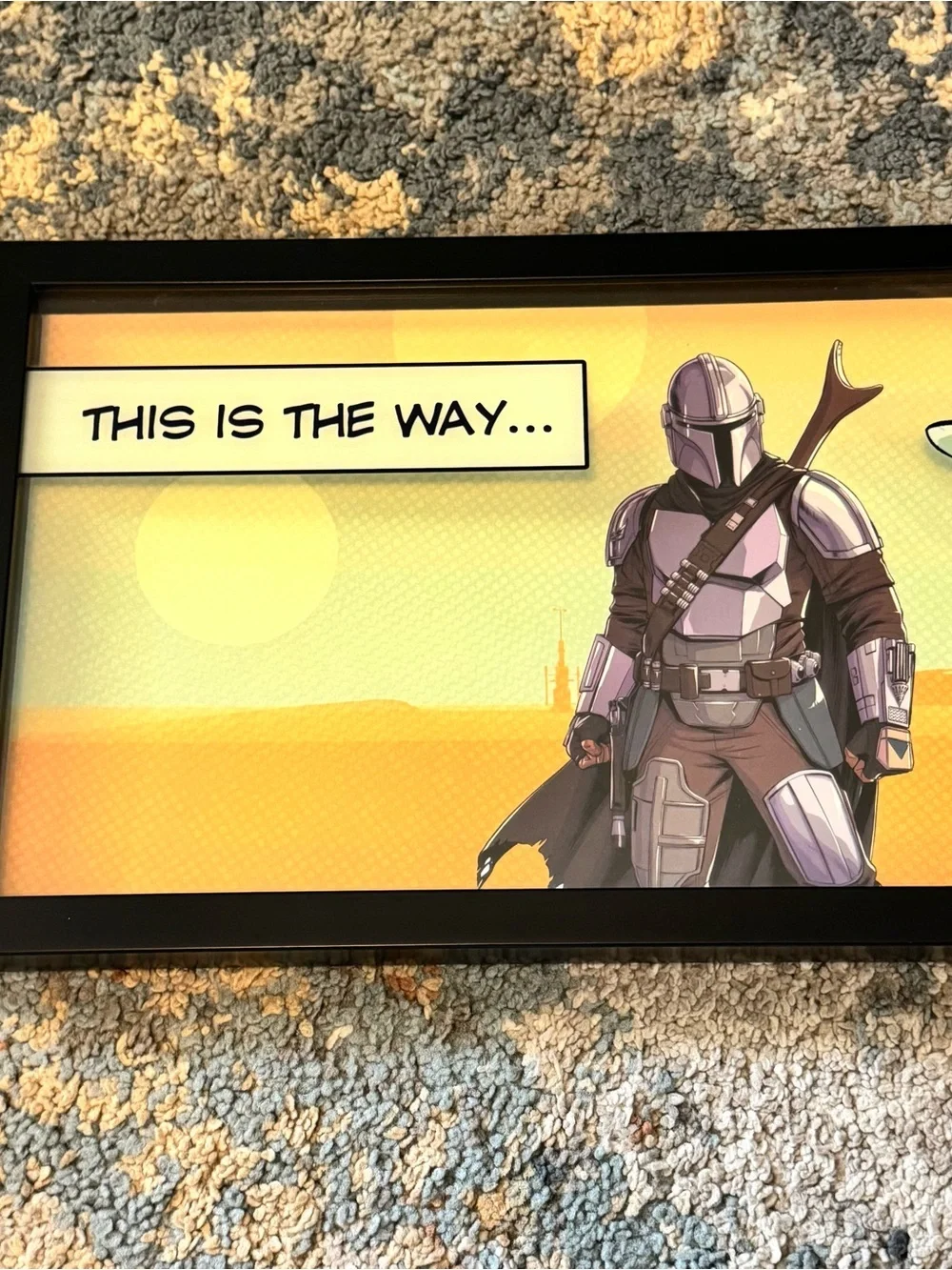 Star Wars The Mandalorian & Grogu Wall Art - Green, Yellow, Black